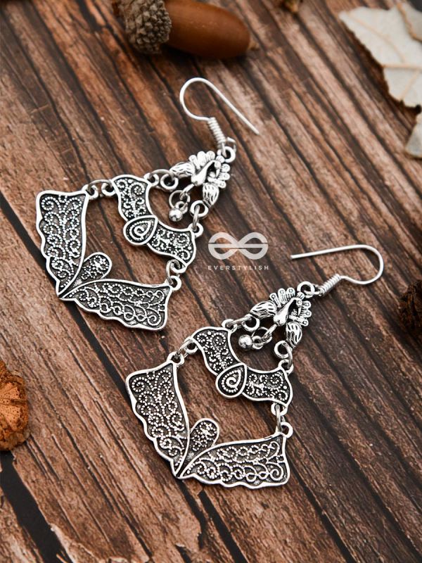 The Oxidised Dangler Collection - The Layered Peacock Motifs