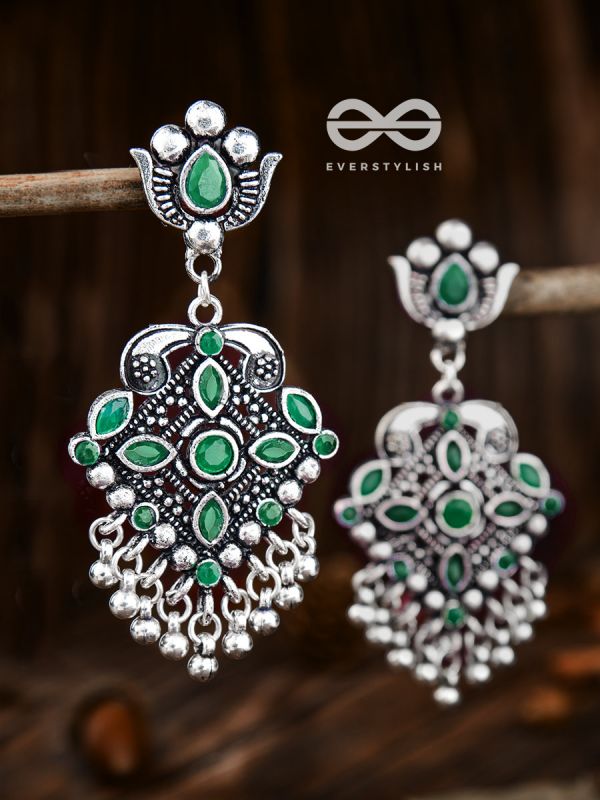 The Geometric Statement Makers (Emerald-Green) - Embellished Oxidised Collection