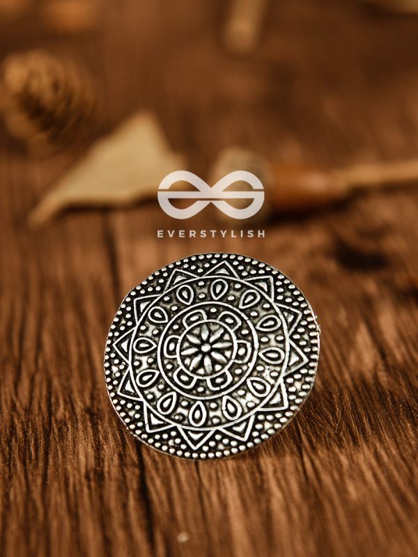 The Aztec Emblem - Oxidised Boho Ring