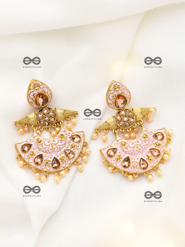 The Marvellous Meenakari Collection - Ira Earrings - Pink