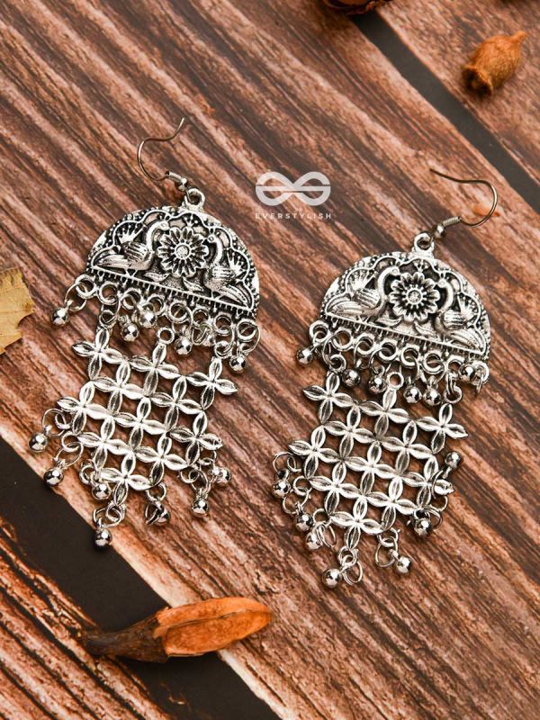 The Artistic Intricacy - Oxidised Boho Earrings