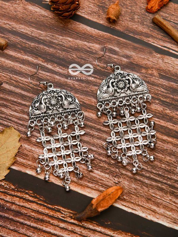 The Artistic Intricacy - Oxidised Boho Earrings