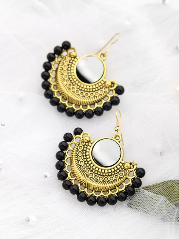 The Elegant Tribals - Golden Oxidised Earrings