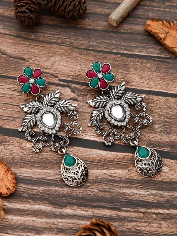 The Inspired By Nature - Oxidised Boho Earrings