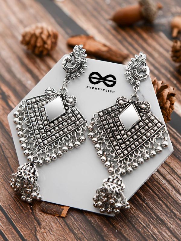 The Artistic Delight - Oxidised Boho Earrings