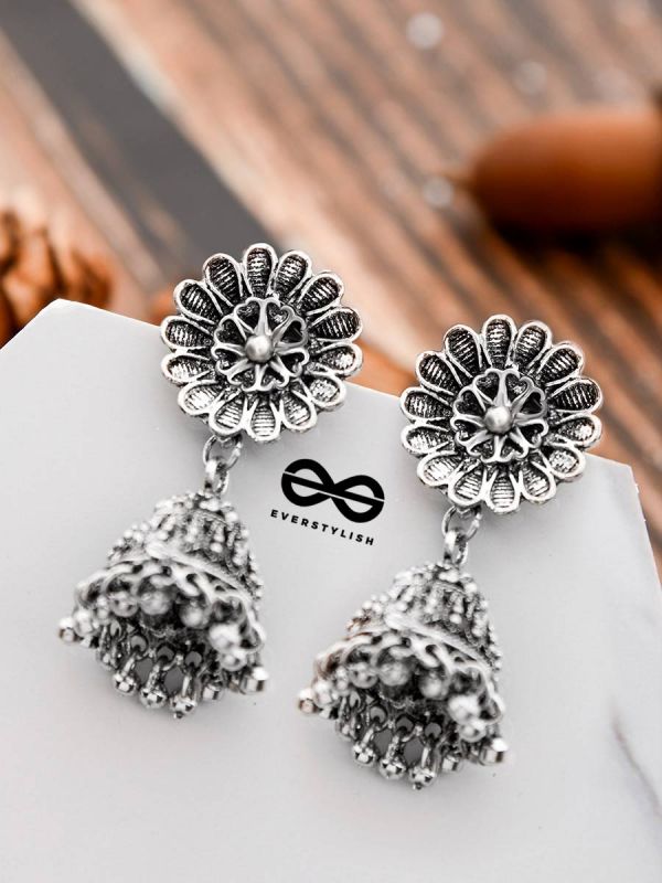 The little floral Jhumki - Tiny Trinket Earrings