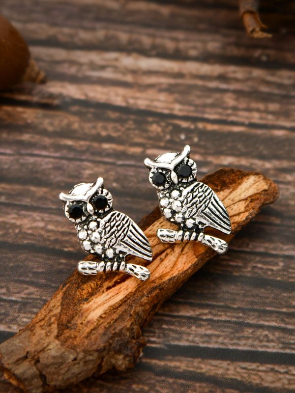 The Owl on a Branch - Tiny Trinket Earrings