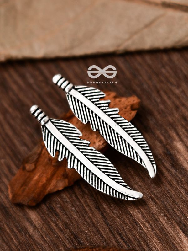 The Little Feather Studs - Tiny Trinket Earrings