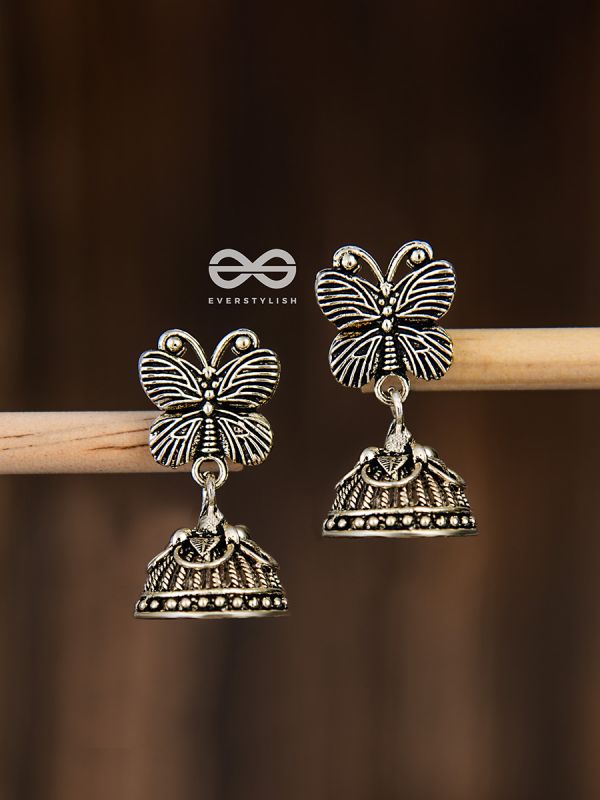 The Little Butterfly Jhumkis - Tiny Trinket Earrings