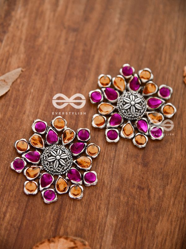 The Bohemian Marvels (Orange-Pink) - Embellished Oxidised Collection