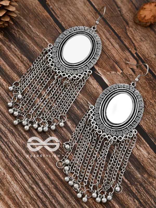 The Vintage Chain Danglers - Oxidised Boho Earrings