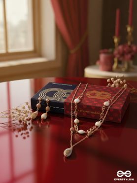 SILK CASCADE – DROP EARRINGS & NECKLACE JEWELLERY SET