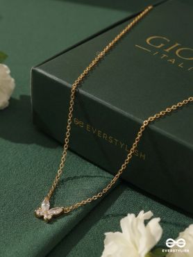 TWINKLE TIE – STAINLESS STEEL 18K GOLD PLATED ANTI-TARNISH BUTTERFLY NECKLACE