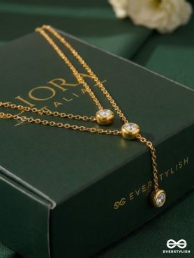 VELTINA DROP – STAINLESS STEEL 18K GOLD PLATED ANTI-TARNISH LAYERED DROP NECKLACE