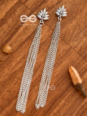 The Maple Leaf - Chain-Tasseled Boho Earrings