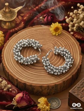 A Glimmer of Shimmer - Playful Embellished Hoops (Silver)