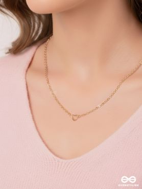 The Little Dainty Heart - Golden Neckpiece With Anti-Tarnish Coating