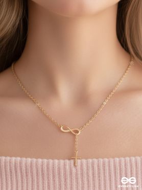 The Infinite Grace - Golden Statement Neckpiece With Anti-Tarnish Coating