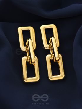 Catch me if you can - Golden Statement earrings