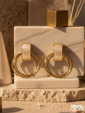 Loop a Hoop - Statement Golden Earrings