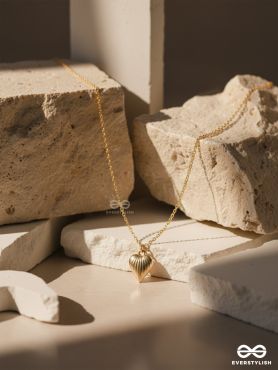 Heart Of Sea- Intricate Golden Neckpiece With Anti-Tarnish Coating 