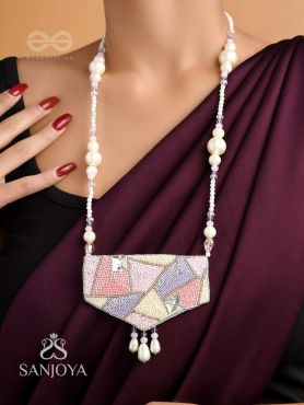 Niryatr- The Beautiful Meadow- Pearls, Sequins and Beads Embroidered Neckpiece