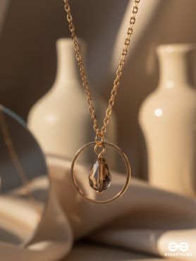 The Third Eye- Golden Bead Necklace With Anti-Tarnish Coating