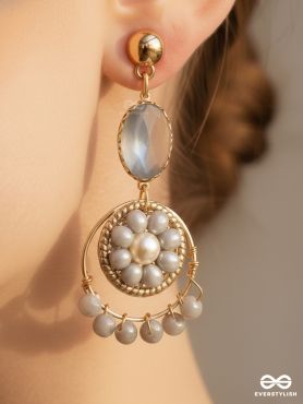 The Ashen Bloom- Golden Bead Earrings