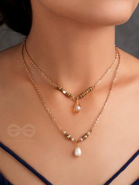 The Blazing Sleet- Golden Layered Necklace With Anti-Tarnish Coating 