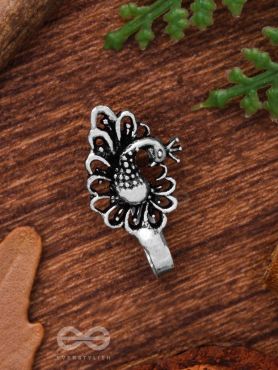 A DAZZLING BEAUTY - OXIDISED PRESS-ON NOSEPIN