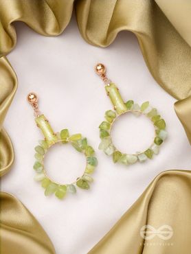 The Forest Fairy- Golden Embellished Earrings