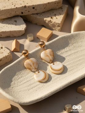 The Beach Bunny- Golden Embellished Earrings