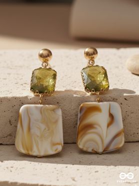 The Sandy Feet- Golden Embellished Earrings