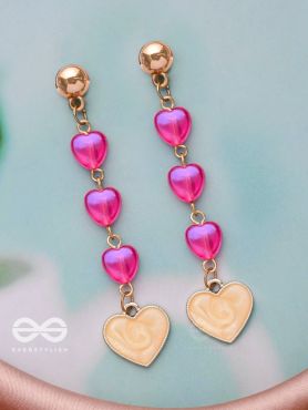 The Cupid's Arrow- Golden Embellished Earrings