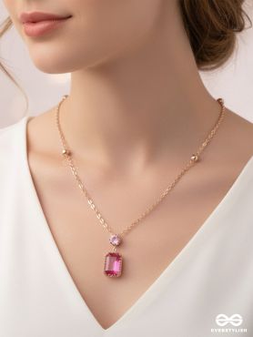 Magenta's Magic - Smart And Casual Neckpiece With Anti-Tarnish Coating