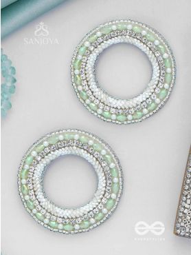 Shuddhaami - The Pure Desire - Beads And Cutdana Hand Embroidered Earrings