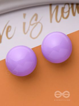 HOPPIN' HAPPINESS - PURPLE STATEMENT STUD EARRINGS
