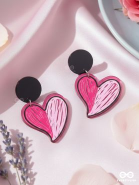 ROSY RETRO ROMANCE - CASUAL ACRYLIC EARRINGS
