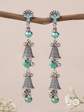 The Marine Carillons - Enamelled Oxidised Earrings