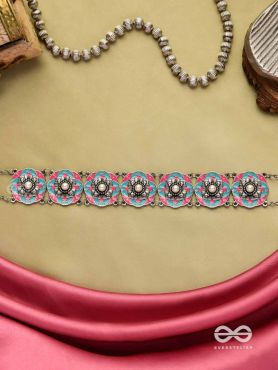 LOTUS DREAM- VIBRANT ENAMELED TRIBAL CHOKER