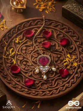 PREMABANDHANAM - BOND OF LOVE - CUTDANA AND PEARLS COMPLETE WITH MIRROR WORK MAANG TIKA