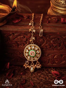 TARUNIMA - FRESHNESS- SIMPLE GRACEFUL MAANGTIKA WITH GEMSTONES, KUNDAN AND PEARLS