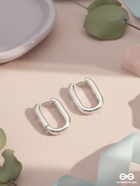 GLINT HOOPS-  MINIMALISTIC SILVER HOOPS