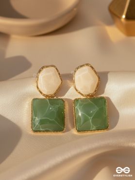 LIME TWIST-  LAYFUL COLORBLOCK EARRINGS