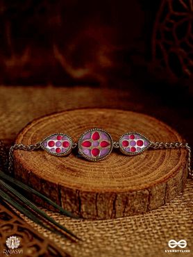 TRIBAL LINK - TRADITIONAL PATTERN OXIDISED CHOKER