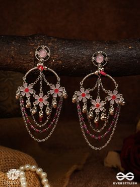 DREAM DANGLES - STATEMENT FLORAL ENAMELLED CHANDBALI