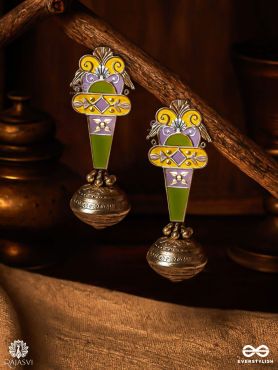 REGAL DROP - MULTICOLOURED ENAMELLED JHUMKA