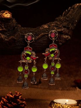 VIVA CHARM - VIBRANT DUAL-TONE ENAMEL EARRING