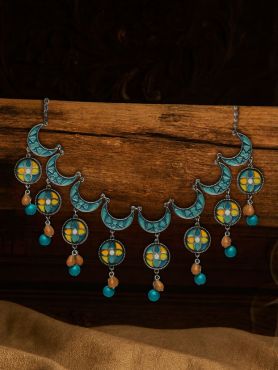  MOHRA MOODS - VIBRANT TURQUOISE CHOKER 