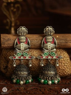 FOLK PRIDE - TRIBAL OXIDISED EARRING